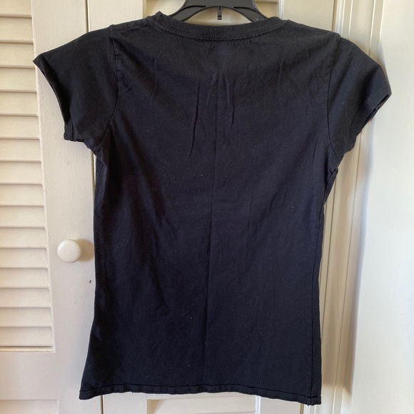 Ladies xs black holiday short sleeve  graphic tee - Picture 2 of 5